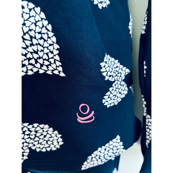 Cuddl Duds Pajama Set NWT Blue and White Hearts Medium - Picture 4 of 10